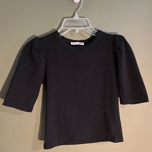 Reformation | Black Cropped Shirt Size XS
